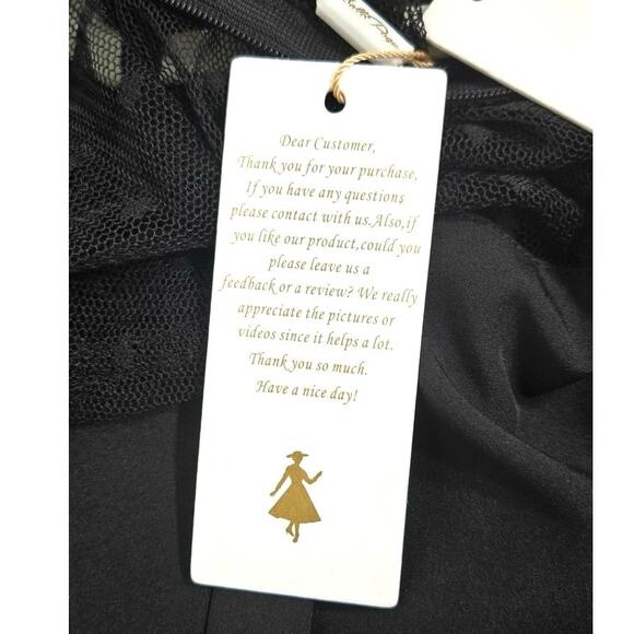 New with tags. Belle Poque black dress. Size medium. - Picture 6 of 10